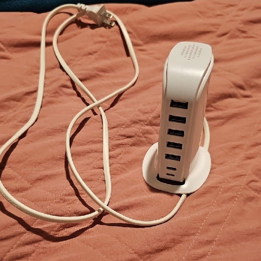 White Multi-Port USB Charger